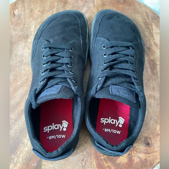 Black Canvas Splay Sneakers - Picture 3 of 8